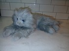Vintage 1990 s Russ Berrie Duchess  Persian Plush Gray Cat Kitty 14  Realistic