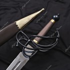 Rapier Sword Hand Forged Carbon Steel Medieval   Collectible Sword With Scabbard