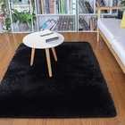 Soft Modern Indoor Shaggy Area Rug For Bedroom Livingroom 2 X 3 Feet Black