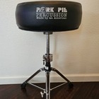 Pork Pie 13  Round Drum Throne Solid Swivel Tripod Seat Musician Made In Usa