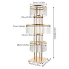 43 3 Inches Gold Crystal Vases  Crystal Pendant Flower Stand For Wedding