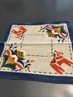 Vintage Dala Horse Swedish Doily Centerpiece B8 Scandinavian Appr  9 5x10 5 Sign