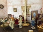 Antique Lot Of 13 Miniature Bisque Dollhouse Dolls Germany