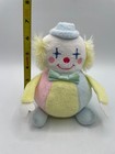 Eden Clown Baby Pastel Terrycloth Rattle Plush 7  Pink Yellow Blue Lovey Vintage