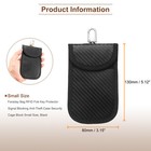 Faraday Pouch For Car Keys  Faraday Bag Rfid Fob Key Protector Small Size  Black