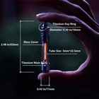 1pc 3x22 5mm Glass Tube Night Luminous 25 Years Lamp Tube W  Titanium Enclosure