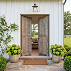 Vintage Carved Wood Entry Doors Exterior Interior Floral Sliding Barn Door 96x36