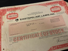 Vintage Stock Certificate  Eastern Air Lines  Inc Airline Aviation 1986
