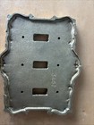 Vintage 1960 Solid Brass Three-way Switch Cover Plate