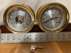 Chelsea Boston Shipstrike Clock   Barometer Set With Key And Wooden Stand