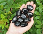 3 X Jet Tumbled Stone  crystal Healing Reiki Metaphysical Gemstone 