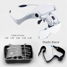 Headband Head Magnifier With 5 Lens Led Light Jeweler Loupe Glass Magnifying Set