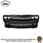 Hellcat Style For 15-23 Dodge Challenger Full Front Bumper Cover   Grille   Lip