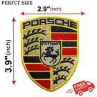 Porsche Logo Patch 3 -10  Embroidered Iron-on Sew-on Badge Racing Emblem