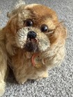 Lot 8 Vtg Dogs -5 Steiff Mohair  2 Plush Japan   1 Sheepskin- Boxer  Peky   More