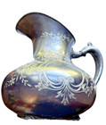 Antique Meriden B Company Water Pitcher Silver Plate Floral Scroll  -soldered