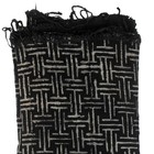 Ebony Black Bogolan Mali Mud Cloth Maze Design African Black And White Cotton
