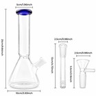 10  Heavy Duty Glass Bong Glass Water Pipe Smoking Tobacco Pipe Beaker 14mm Bowl