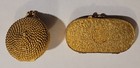 Two Vintage Estee Lauder Solid Perfume Compacts Golden Rope Floral