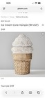 Hamper - Kids Hamper Ice Cream Cone Pottery Barn  Nib  Never Opened 