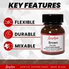 Angelus Acrylic Leather Paint Brown 1oz Quick Dry Flexible Water Based 200 Co   