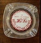 Vintage Hi Lo Hotel Cafe Lounge Glass Ashtray Weed California Excellent Cond 