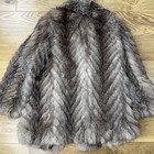 Saga Fox Fur Coat Silver Fox Size 11 With Silver Tag Brown Women From Japan