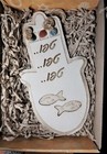 Jewish Ceramic Handmade Hamsa Hand- Shaped Wall Hanging Hebrew Home Blessing