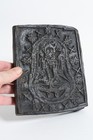 7  Antique 1800s Double Sided Signed Himalayan Printing Woodblock Yantra Tibetan