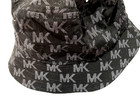 Michael Kors Women s Bucket Hat Black Jacquard Sz M l Mk Logo Print   68 Nwt