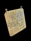 Vtg Jewish Kabbalah Amulet Protection Blessing Prayer Evil Eye Engraved Pendan