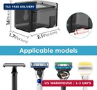 2 Pack Acrylic Razor Holder With Cover For Shower  Wall Mounted Razor Shaver Org