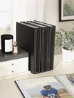 Designovation Debossed Photo Album  Set Of 4  Black  Photo Album Scrapbook Wi   