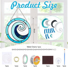 1 Set Unfinished Blue Swirl Pre Cut Stained Glass Kit For Adult