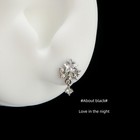 Sparkly Crystal Star Stud Earrings For Women Rhinestone Pave Dainty Jewelry Gift