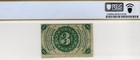 3 Cent  Third Issue Fractional Currency  Fr  1226 Light Portrait Background