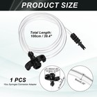 Air Tube Glue Adhesive Dispenser 10cc Syringes Connector Adapter Black