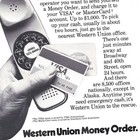 Western Union Money Order Visa Mastercard Ad 1980s Print Advert Rotary Phone