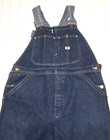 Vintage 50s Lee Union Made Jelt Denim Sanforized Long L Button Fly Bib Overalls