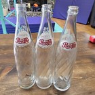 Vintage 16 Oz 1 Pint Pepsi-cola Twist Swirl Glass Bottle Lot Of Three Pepsi
