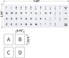  2pcs Pack  English Keyboard Stickers  Universal English-white 