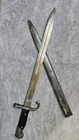 M1909 Argentine Bayonet With Matching Metal Scabbard  1909 Bayo With Crest