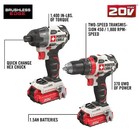Porter-cable 20v Max Cordless Drill And Impact Driver  Power Tool Combo Kit W   