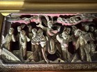 Antique Chinese Hand-carved Gilt Wood Architectural Panel Framed High Relief