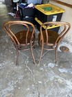 Antique  2x  Thonet -style  Bentwood Cafe Chairs
