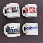 Vtg Nfl Nfc West Football Ceramic Mini Mug Cup Cardinals 49ers Rams Seahawks