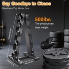 Dumbbell Rack Stand Weight Rack For Dumbbells Compact A-frame Home Gym 6 Tier