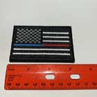 Us Flag Thin Blue Red Line Police Firefighter Usa Flag Patch Iron On