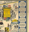 Niagara Frontier Mid-century Pictorial Romance Map Vintage Wall Art Poster Print