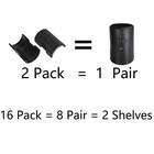 16 Pack Wire Shelf Clips Shelving Sleeves - 8 Pairs Shelf Lock Clips For 1  Post